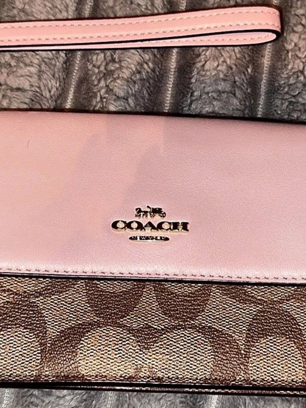 Coach Pink & Brown Crossbody Bag Like New